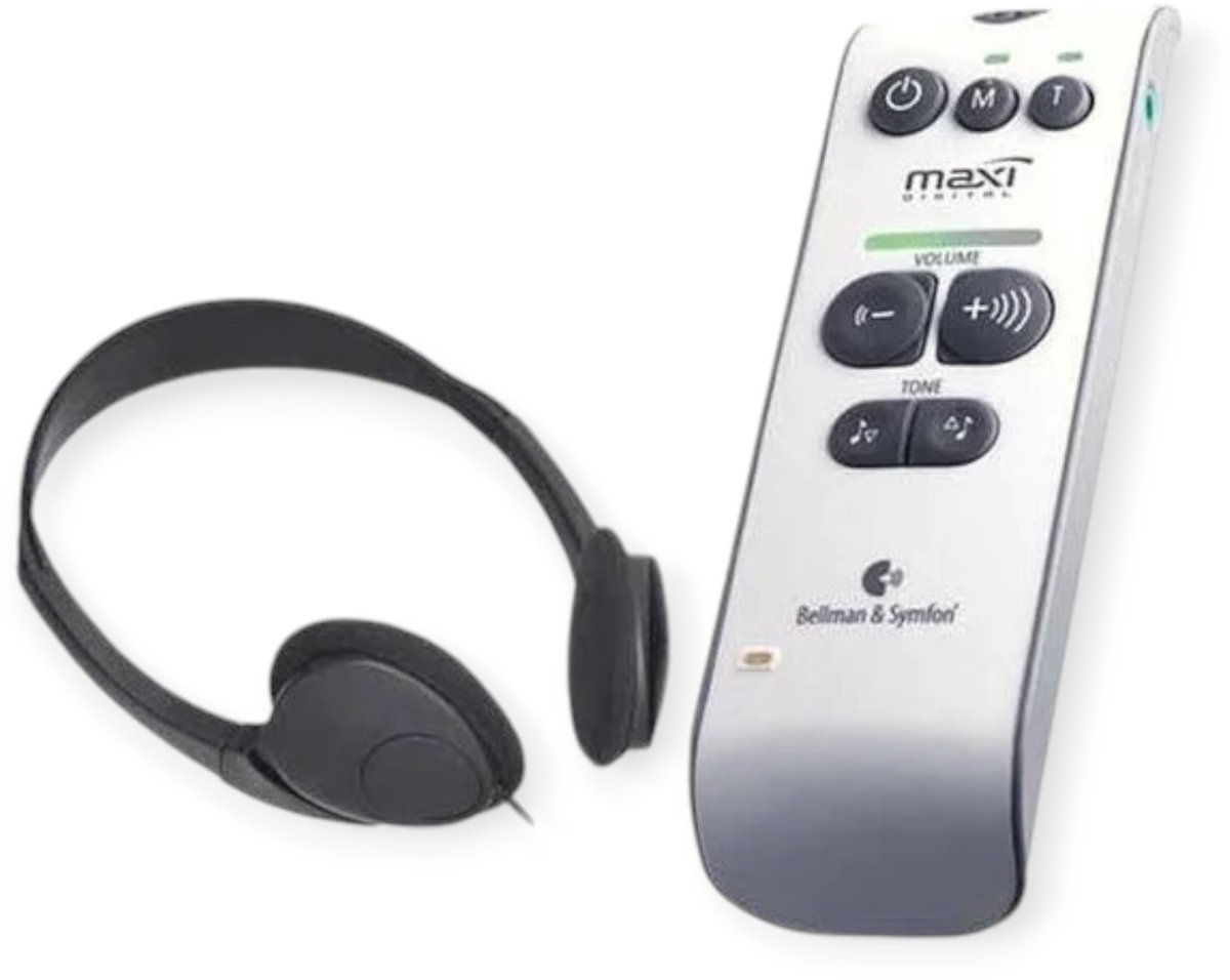 BELLMAN Maxi LUISTERHULP voor SLECHTHORENDEN - set met headset - slecht gehoor - hoorhulp - 9551