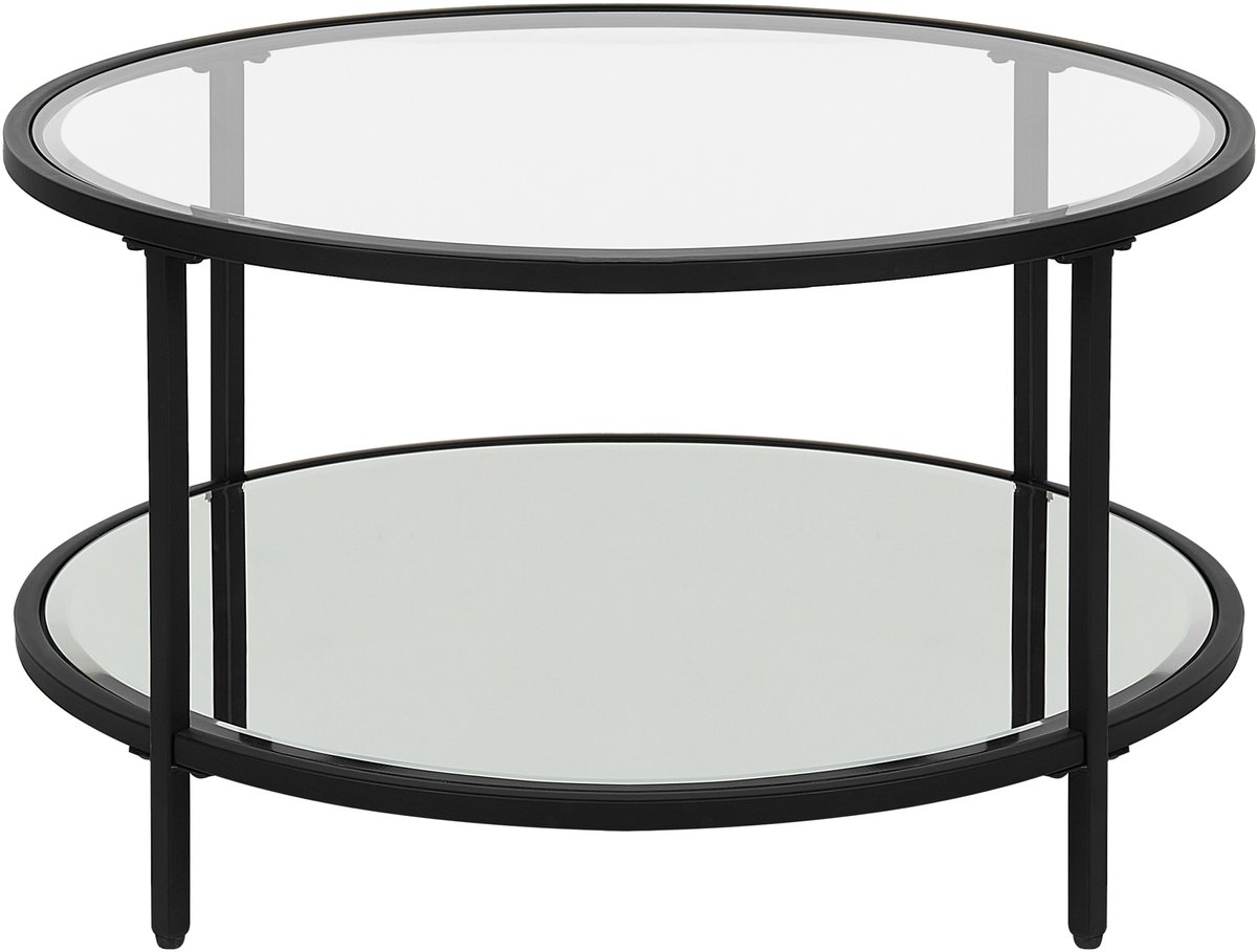 Beliani BIRNEY - Salontafel - Zwart - Veiligheidsglas