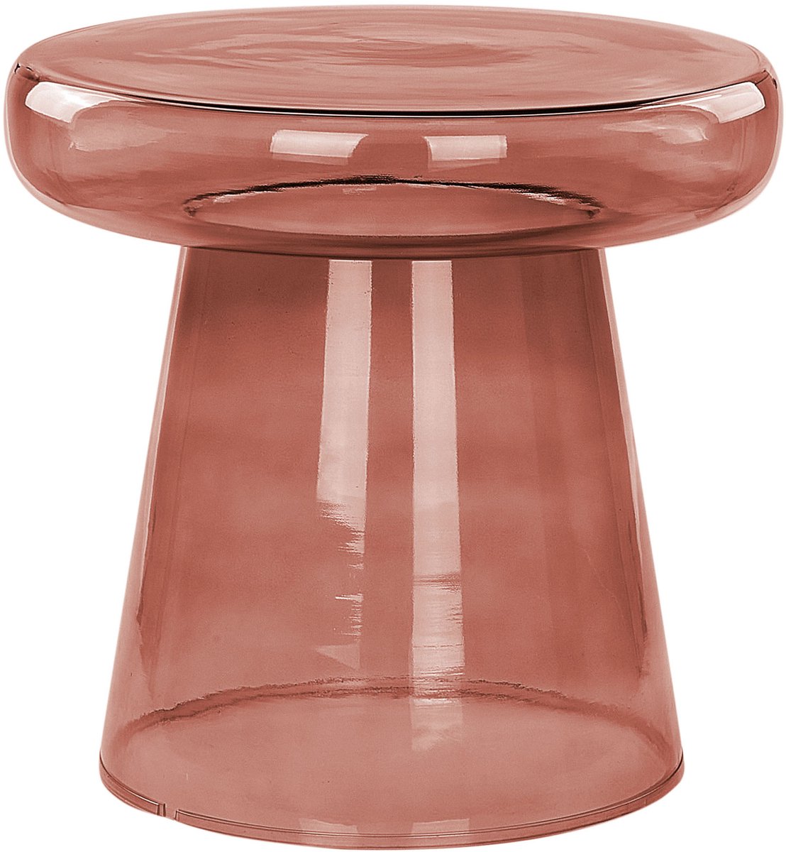 CALDERA - Bijzettafel - Rood - Glas