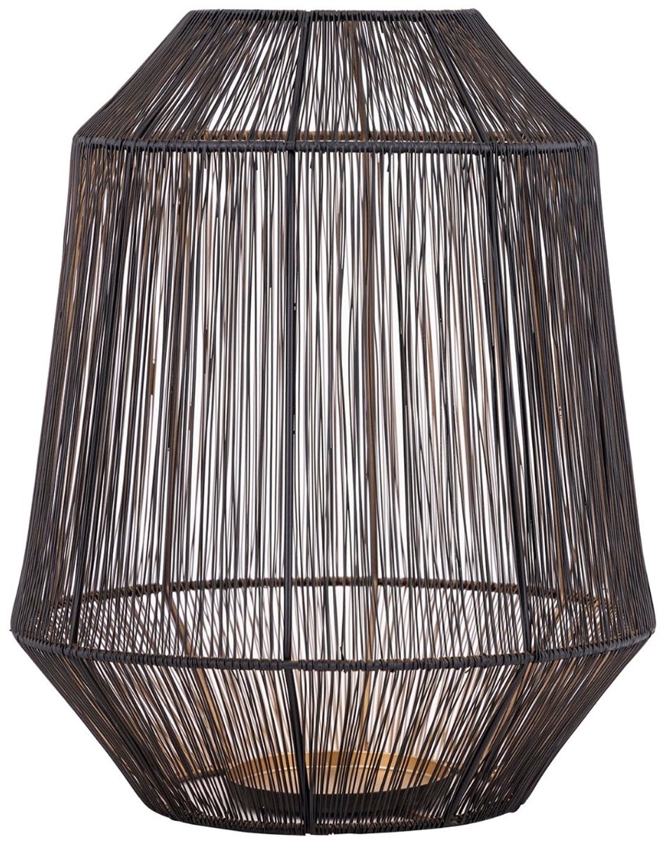 PTMD COLLECTION PTMD Justy Windlicht - 28 x 28 x 38 cm - Ijzer - Zwart
