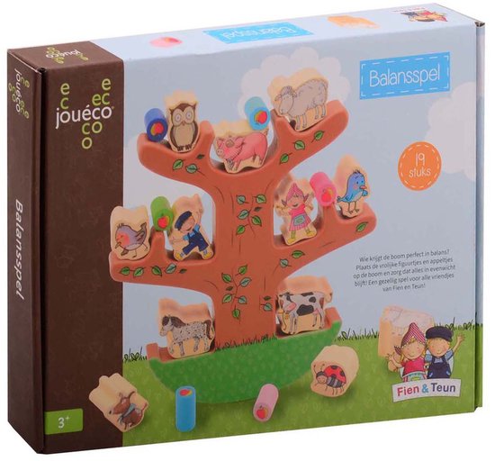 Johntoy houten balanceerspel Fien & Teun - educatief speelgoed 19-delig. — afbeelding 5