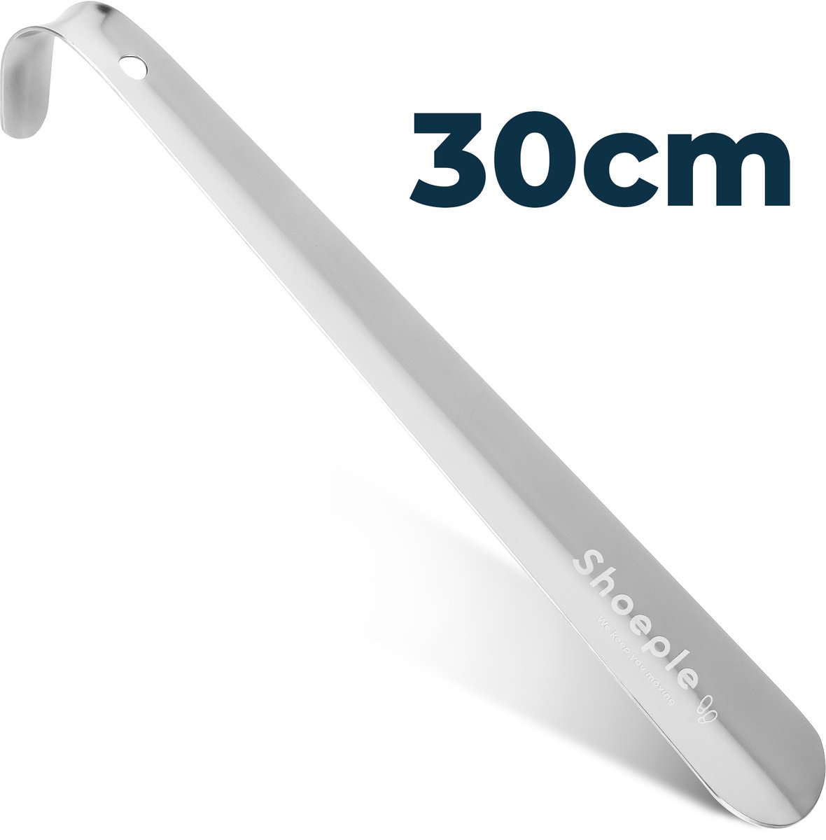 Shoeple Schoenlepel - 30cm Lang - RVS Duurzaam en extra sterk - Zilver