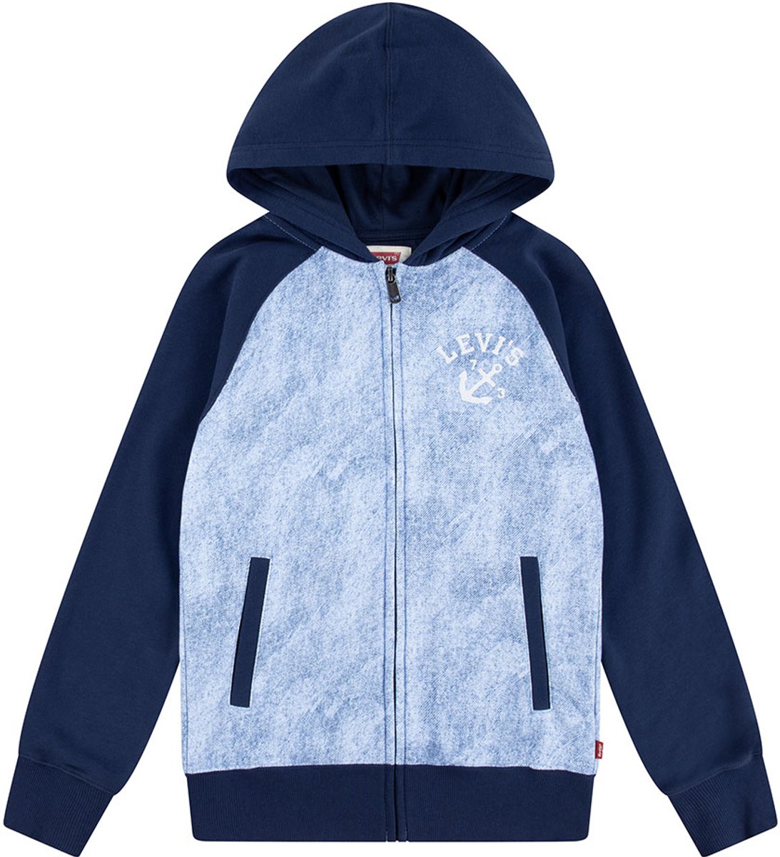Levi´s ® Kids Trompe Loeil Hoodie 4 Years Jongens Blauw