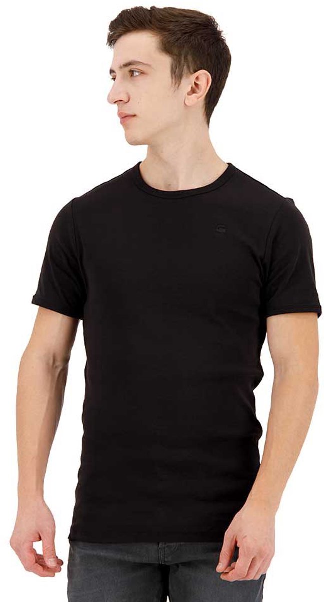 G-Star RAW T-shirt Basic 2 Pack Mannen Zwart