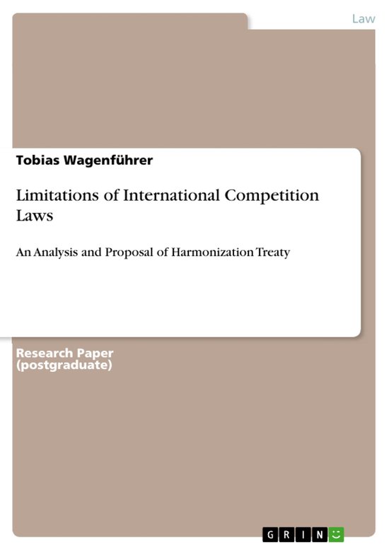 Limitations of International Competition Laws - cover