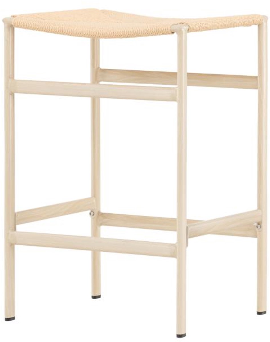 Svea - Polsty barkruk 63 cm - rattan - beige
