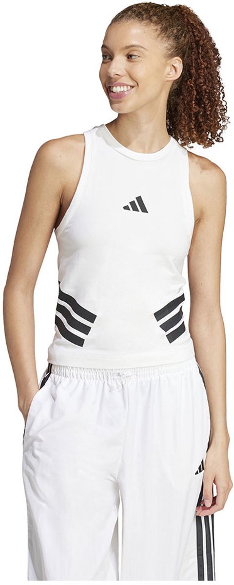 Adidas Future Icons 3 Stripes Mouwloos T-shirt M Vrouw Wit
