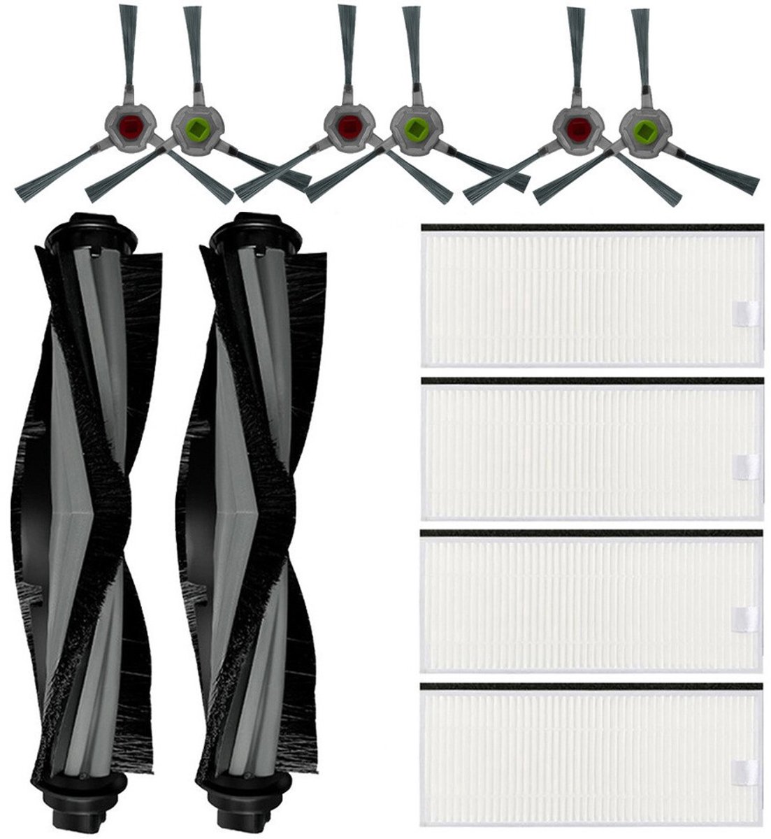 Geschikt voor Ecovacs Deebot U2/DGN22 Stofzuiger Zijborstel Filter Dweilrol Zijborstel Kits