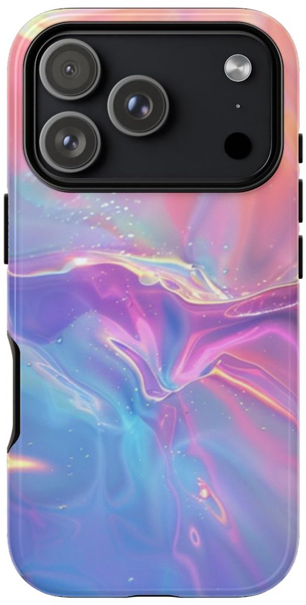 Holografisch Gradient Abstract Ontwerp – Telefoonhoesje Geschikt voor iPhone 17 Pro