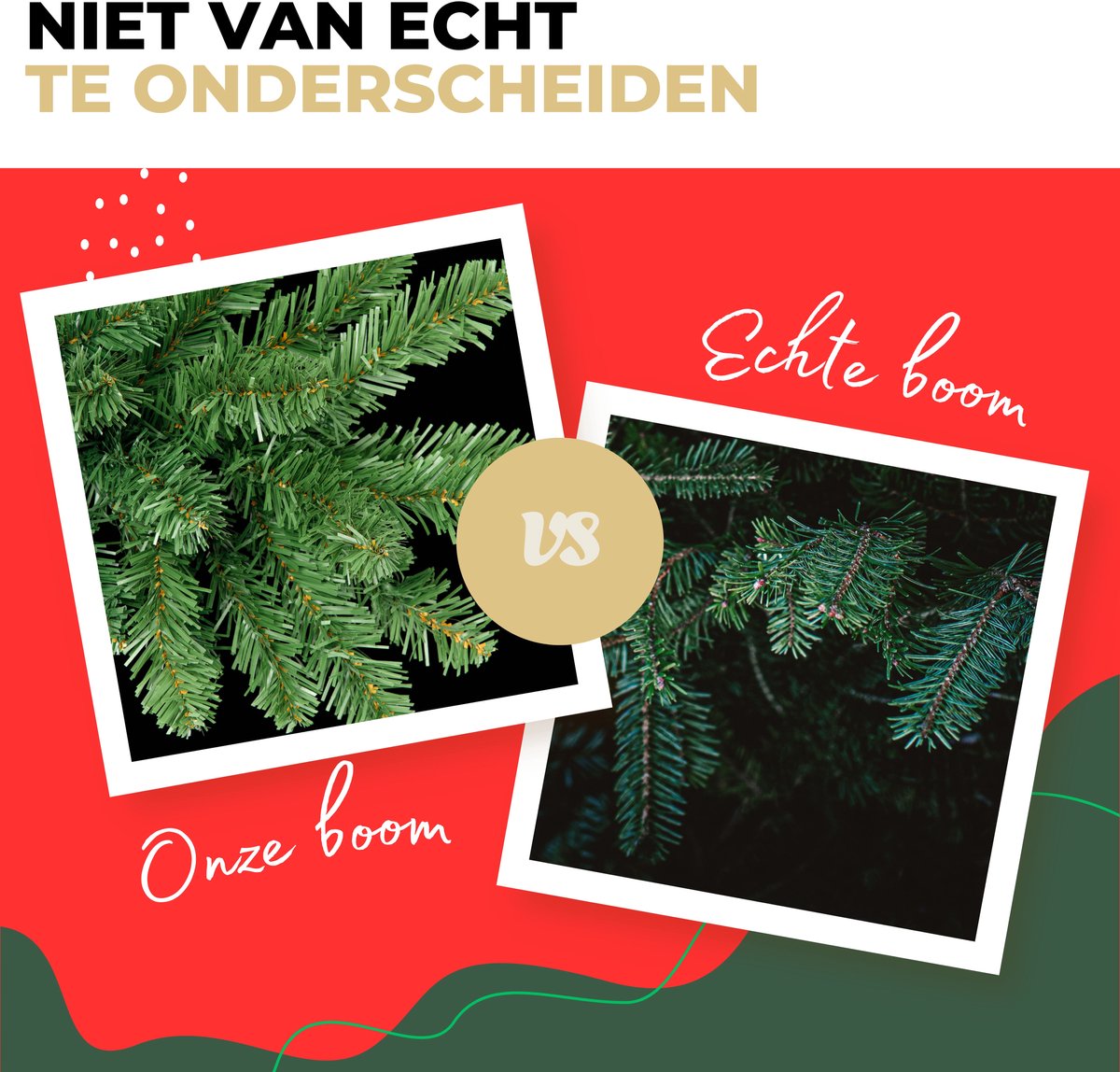 Ozocozy Kunstkerstboom - Kerstboom - 300 cm - Kunstkerstboom met LED-verlichting - Kerstboom met verlichting - 1200 LED lampjes - 3500 Takken - Kerst - Inclusief opbergtas – foto 2