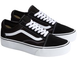 Vans Old Skool Sneakers - Unisex - Platform - Zwart/Wit