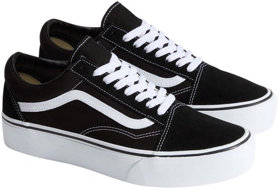 Vans Old Skool Sneakers Unisex Platform Zwart/Wit Maat 40