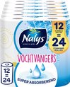12 rouleaux doubles Nalys Vochtvangers, papier absorbant pour cuisine, 12 rouleaux équivalent à 24 rouleaux standards.