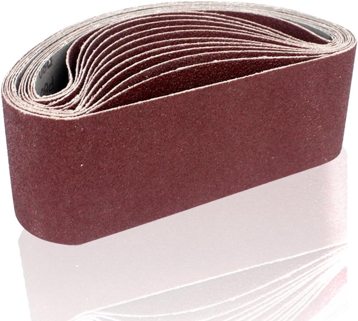 Schuurbanden - 5 Stuks - Bandschuurpapier - Aluminiumoxide - 80/120/150/240/400 Korrels - Schuurpapier voor schuurmachine - Voor bandschuurmachine - Voor het schuren van hout, metaal en verf - 100x915mm - Rood – foto 2