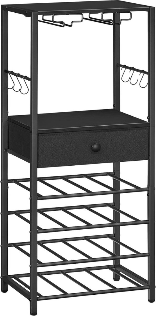 Thuys – Barkast – Drankkast – Barmeubel – Huisbar – 30 x 40 x 102cm – Zwart