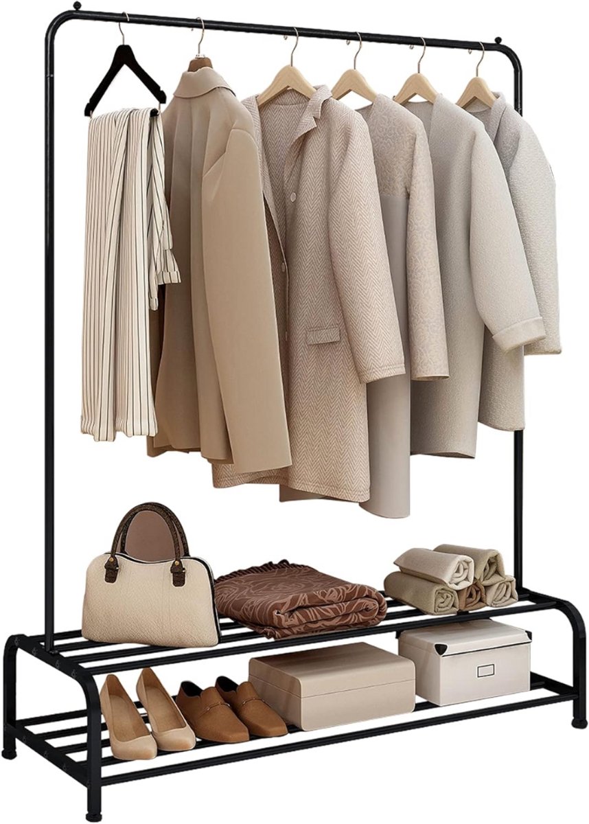 MKSS® Kledingrek Metaal - Kledinghangers - Dressboy - Zwart