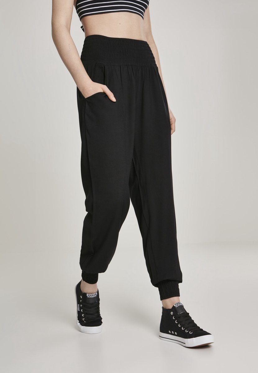 Urban Classics Sarong Dames Stoffen broek – L Zwart