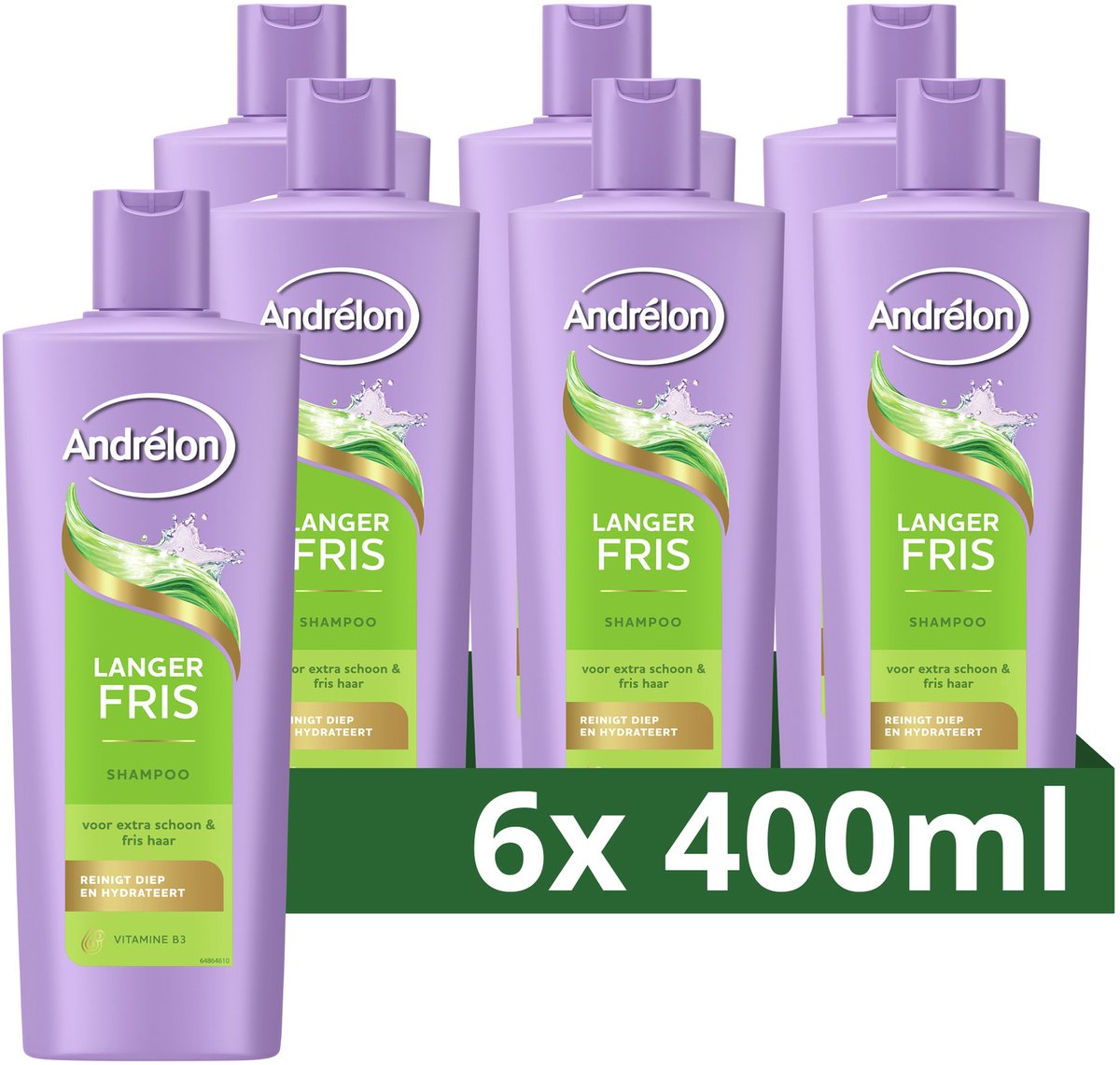 Andrélon - Shampoo - Langer Fris - 6 x 400 ml
