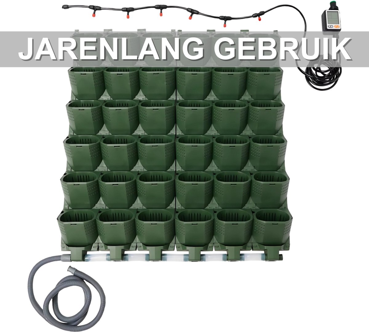 Automatische wandbloempot - zelfwaterende bloempot - Groen - Voor binnen- en buitenplanten - Besproeiingssysteem met zelfirrigatie - Muurbevestiging — cadeau in Cadeau-ideeën - foto 2