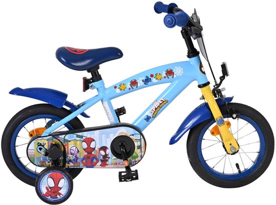 Vélo Enfant Garçon 12 Pouces Spider-Man Bleu Avec Roues Stabilisatrices – Occasion