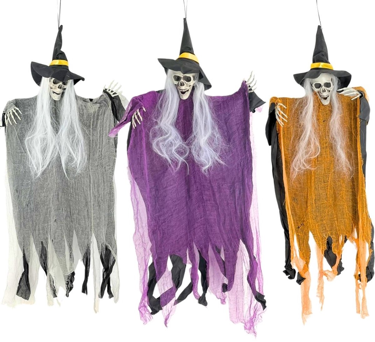 Drie Hangende Geesten - Halloween Decoratie - Halloween Versiering - Halloween Decoratie Buiten - Spoken - Skelet