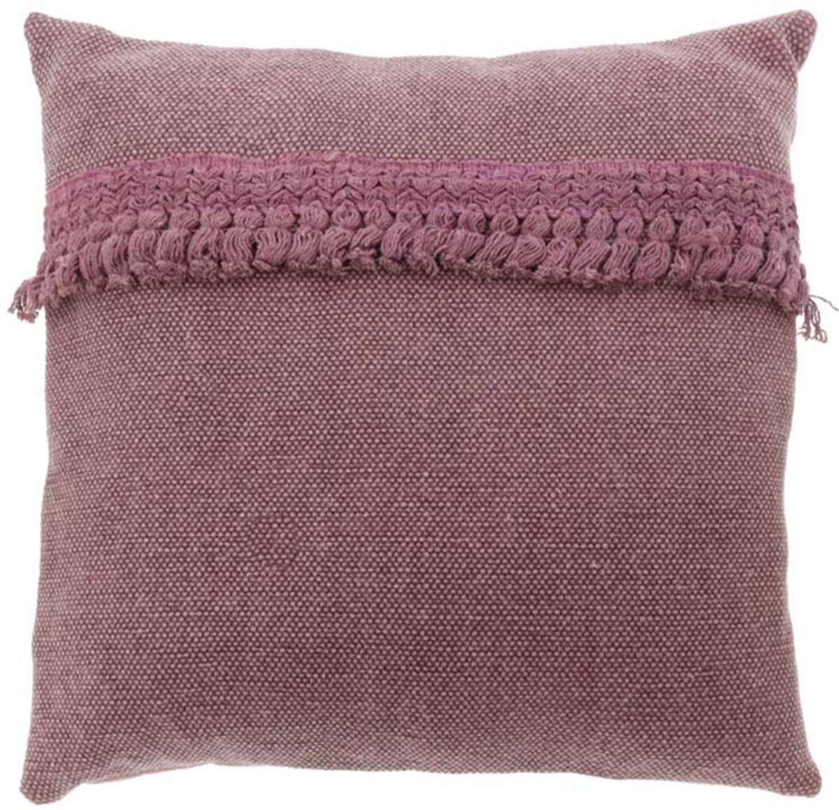 Unique Living | Kussen Elja 45x45cm cassis | Kussen woonkamer of slaapkamer