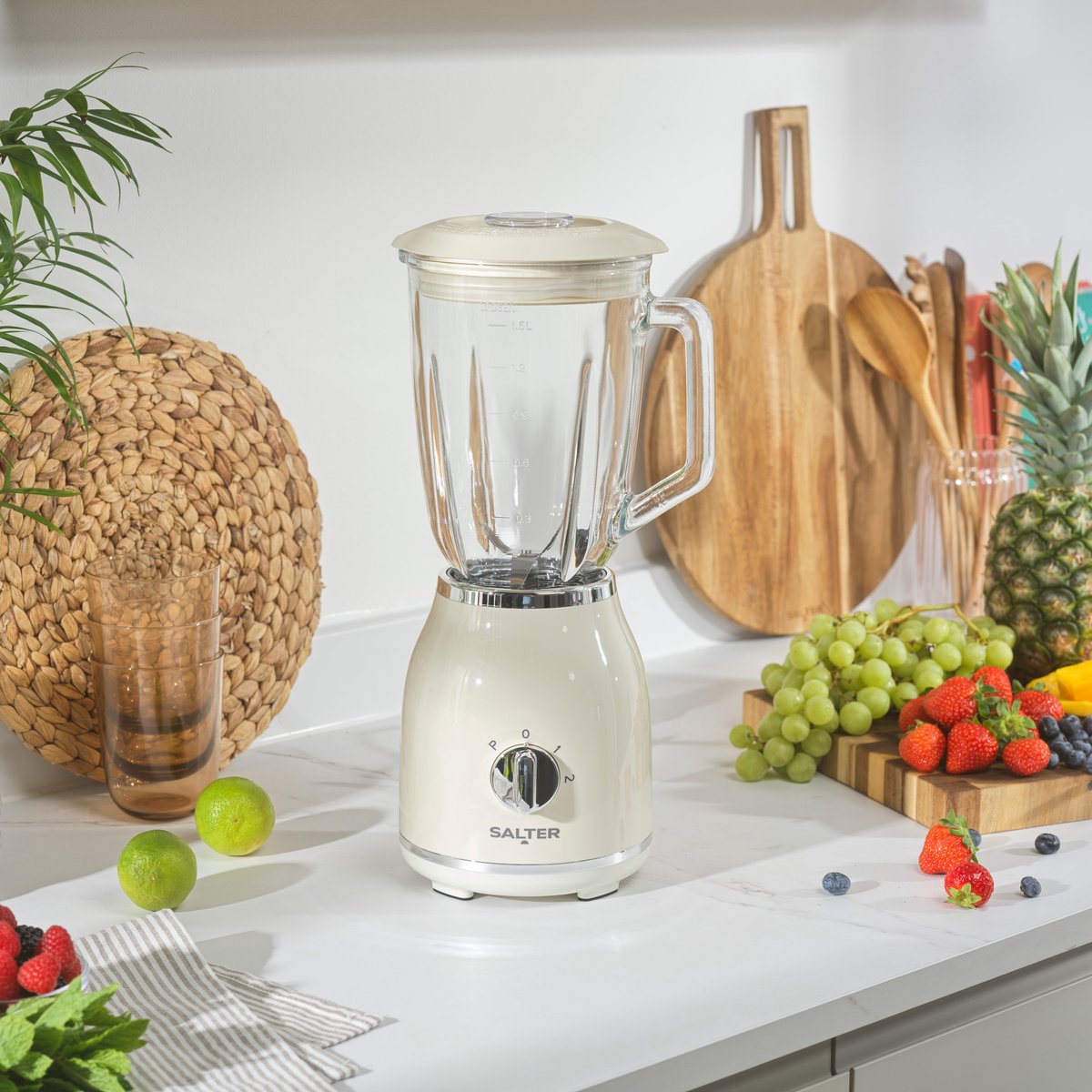 Salter Retro Cream Jug Blender - BPA-vrije afneembare kan van 1,5 liter
