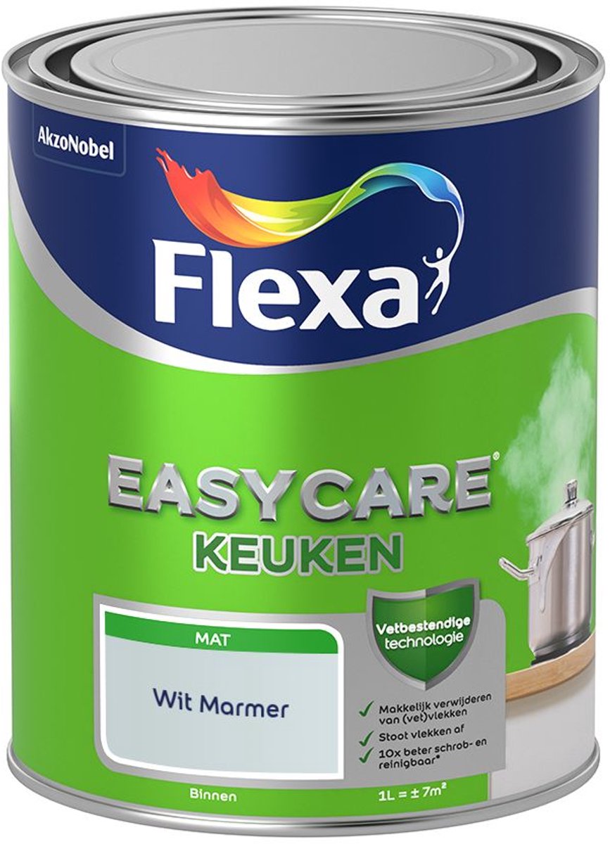 Flexa - Easycare Keuken - Wit Marmer - Mengverf - 1 L