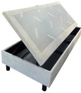Losse Boxspring met opbergruimte zonder matras en hoofdbord - 160x200 (Ook verkrijgbaar inclusief hoofdbord en matras) + (Verkrijgbaar in Zwart, Antraciet, Licht Grijs en Beige)