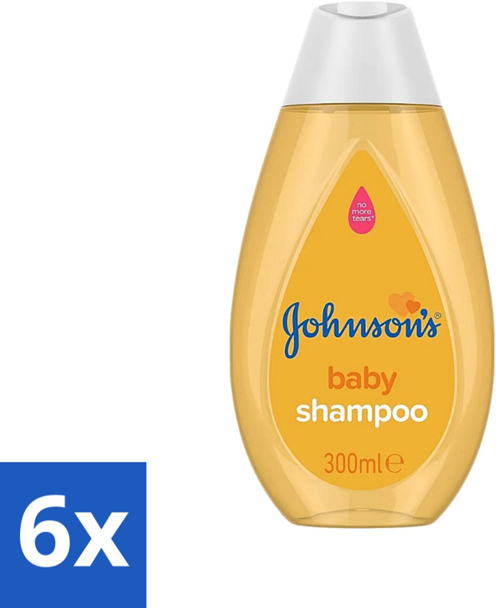 6 x Johnson's - Baby Shampoo - Zacht Voor De Ogen - 300 ml - Baby Shampoo - Baby Haar Verzorging - Zacht Voor De Ogen - No More Tears - Hypoallergeen