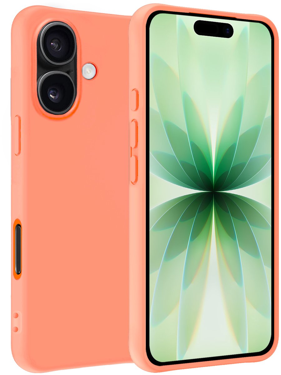 Hoesje Geschikt voor Apple iPhone 17 - Sterk & Shockproof - Hoes Cover - Siliconen Case - Perzik