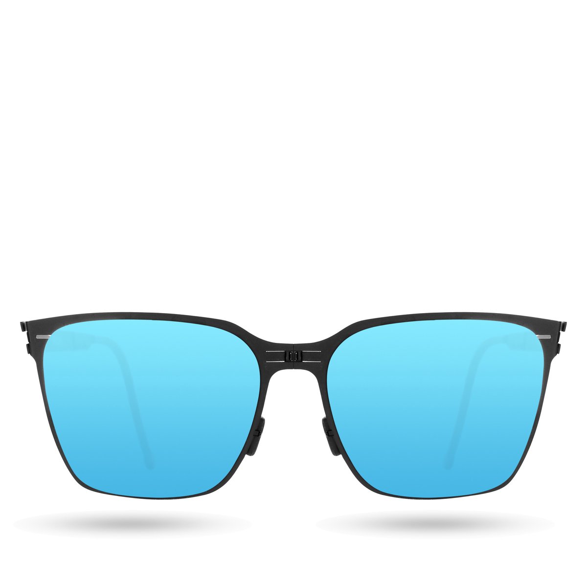 ROAV AUDRY - Opvouwbare zonnebril – Polariserend UV400 - Matte Black - Blue Mirror glazen
