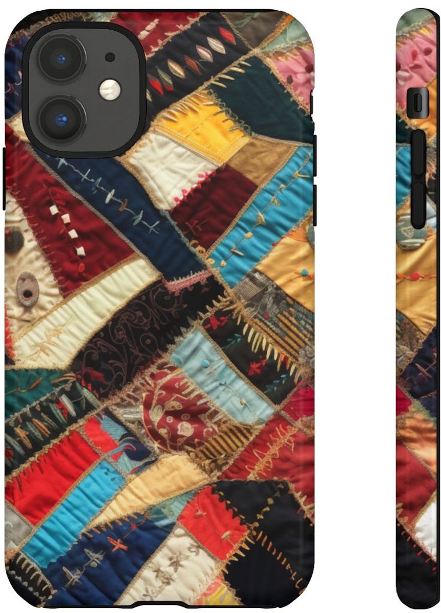 Kleurrijk Patchwork Quilt Design – Telefoonhoesje Geschikt voor iPhone 11