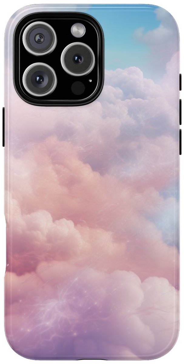 Pastelkleurige Dromerige Wolken – Telefoonhoesje Geschikt voor iPhone 16 Pro Max
