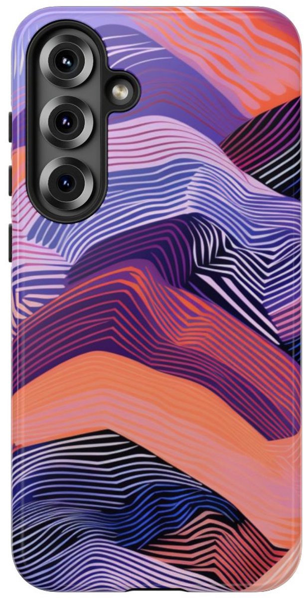 Abstracte Golvende Strepen – Telefoonhoesje Geschikt voor Samsung Galaxy S25 Plus