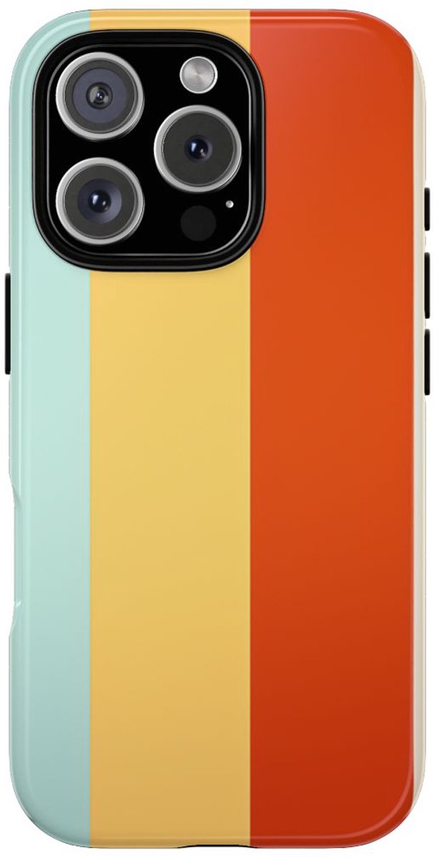 Levendig Gestreept Patroon met Brede Banden – Telefoonhoesje Geschikt voor iPhone 16 Pro