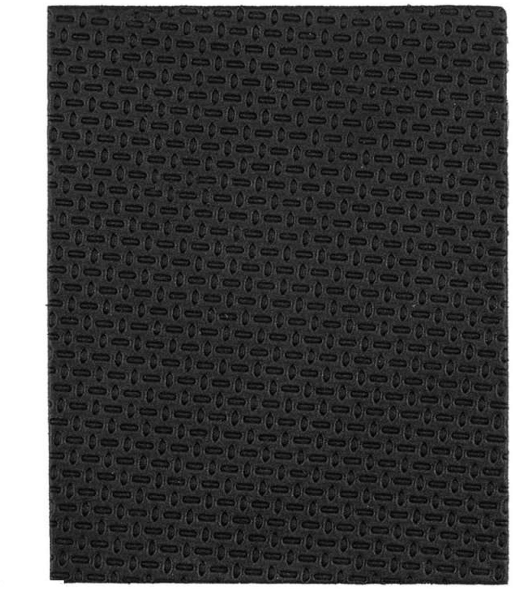 Zelfklevend schuimrubberen kussen – Zwart – 80 x 100 mm – 1 stuk