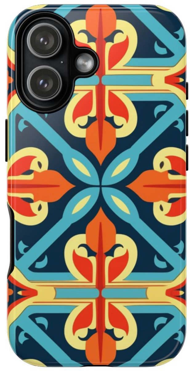 Opvallend Geometrisch Patroon in Heldere Kleuren – Telefoonhoesje Geschikt voor iPhone 17