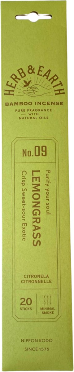 Lemongrass Herb & Earth Nippon Kodo - Wierook Stokjes