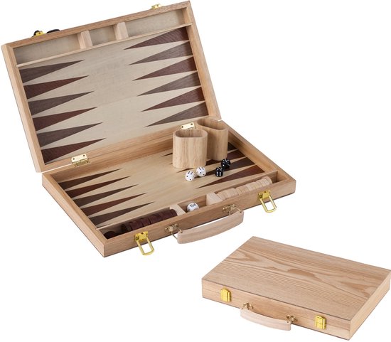 Jeux classiques Buffalo Backgammon incrusté 38x24cm Noir