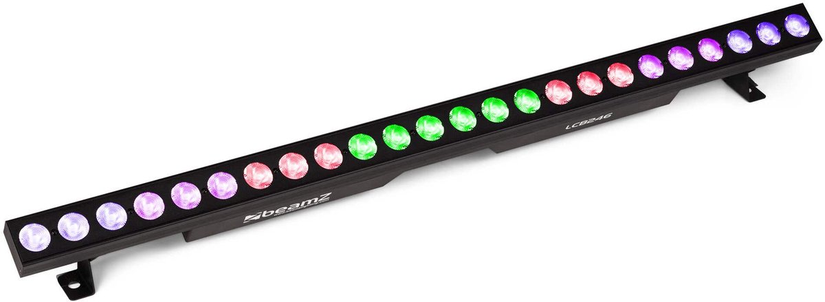 BeamZ LCB246 LED BAR met 24 x 6W LED’s - RGBAW-UV - Blacklight bar - 8 bedienbare secties