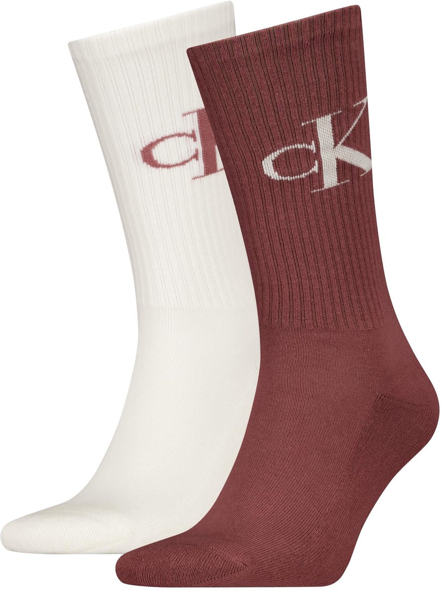 Calvin Klein Jeans Herensokken 2-Pack Monogram Burgundy Rood
