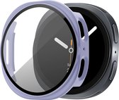 Bandz PC hard case hoesje met screenprotector - geschikt voor Samsung Galaxy Watch 8 - 40mm - beschermhoes van hard plastic - full cover (paars)