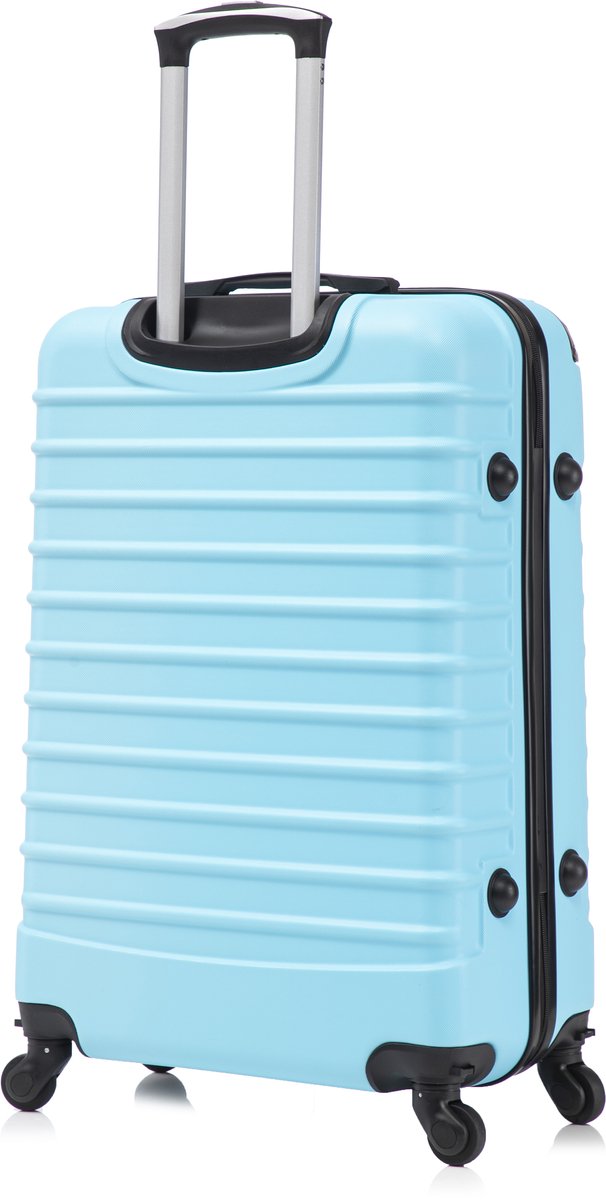 Travelerz Rome Koffer – Handbagage 39 Liter – Lichtgewicht ABS – Spinner Wielen – Skyblue – Met Cijferslot