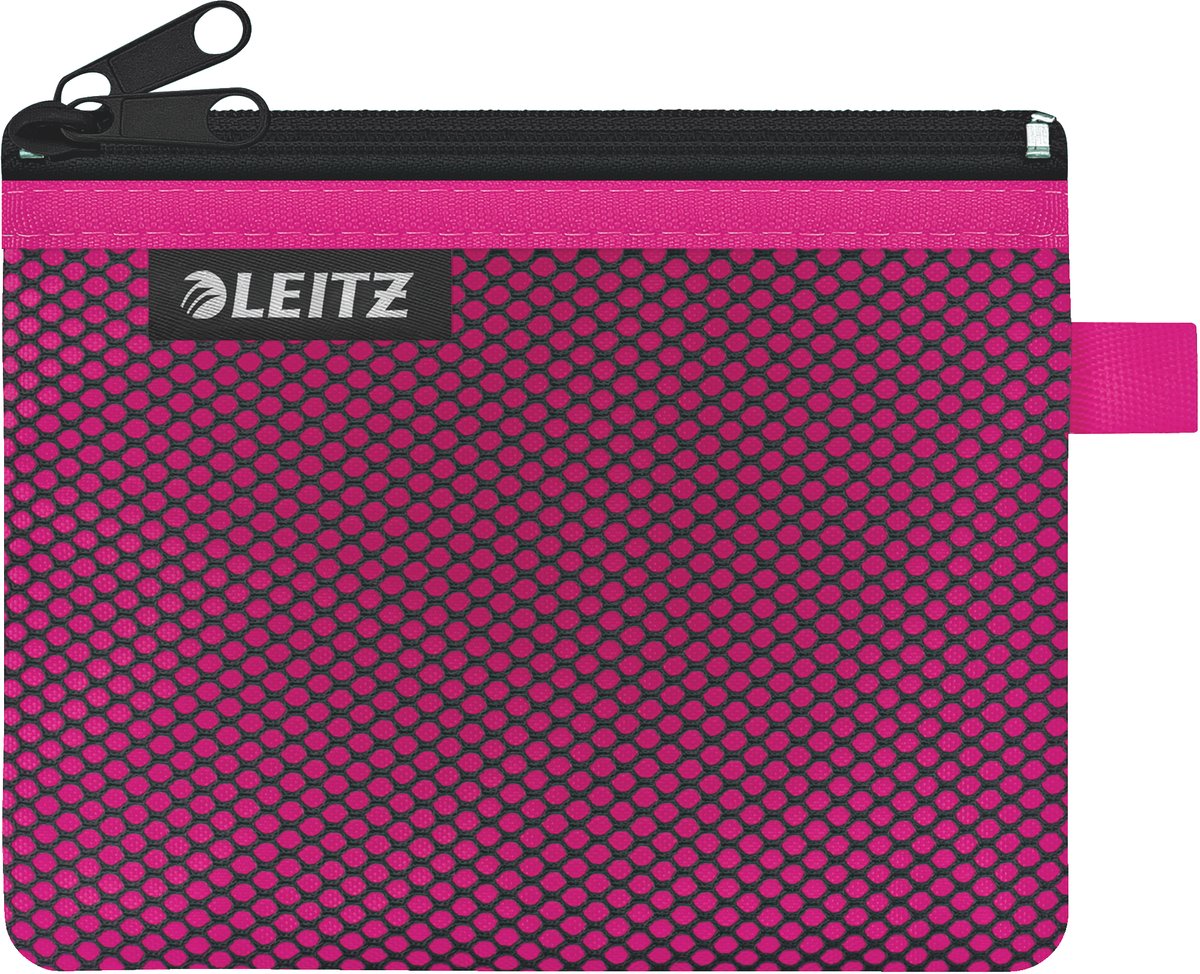 Leitz WOW etui met twee vakken maat S Roze