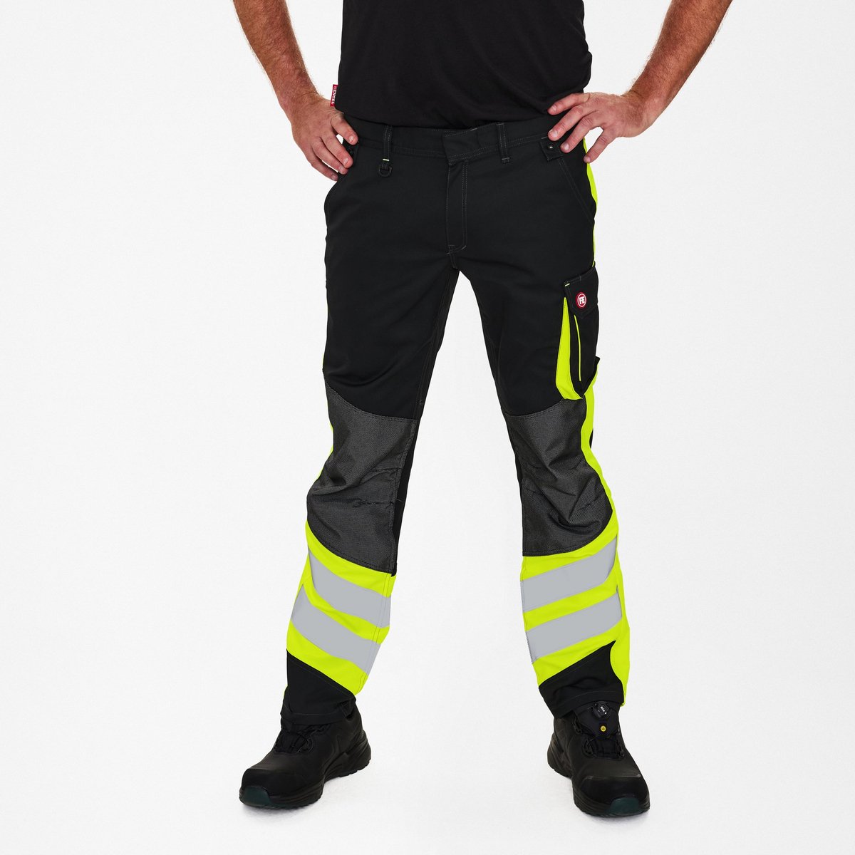 Engel Cargo werkbroek 2870-217 - Black / Hi-vis Yellow - 28