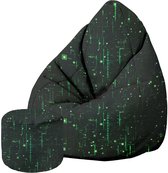 Bananair - Zitzak XXL afneembare hoes - bouclé - Zwart 180 x 140 cm
