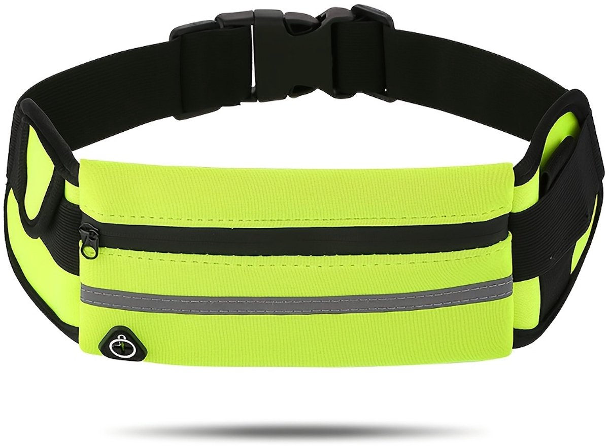Livé® Sport Taillepak – Nylon Heuptasje met Ritssluiting & Reflecterende Strepen