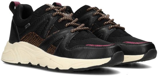 Baskets pour femmes femme POSH by Poelman CAROCEL - Zwart imprimé animal - Taille 38