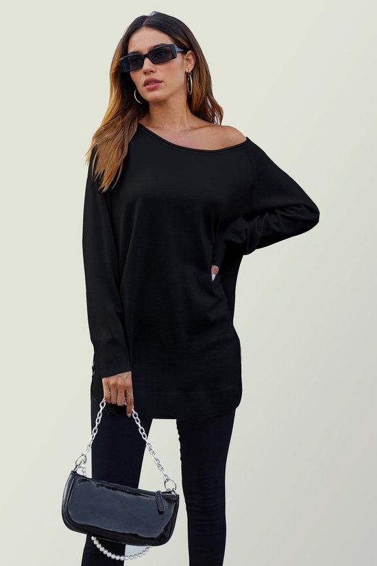 Pull en maille oversize noir